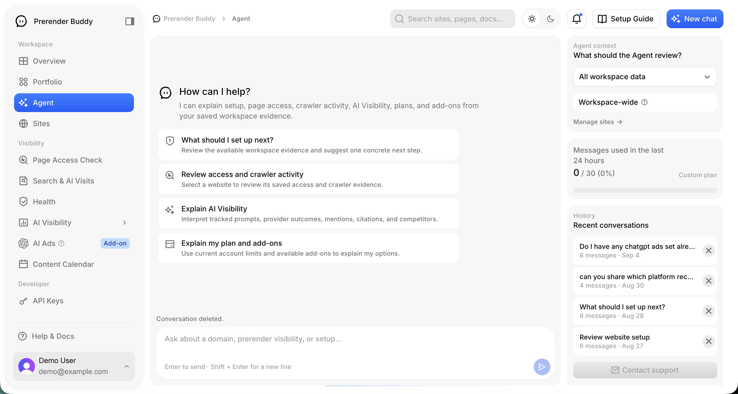 Buddy in the Prerender Buddy beta app
